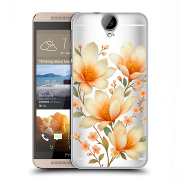 Пластиковый чехол на HTC One E9+ с принтом Цветы