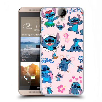 Пластиковый чехол на HTC One E9+ с принтом Лило и Стич