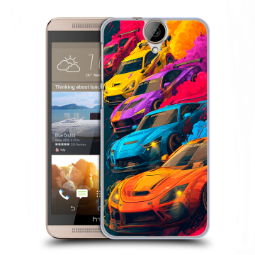 Пластиковый чехол на HTC One E9+ с принтом Тачки