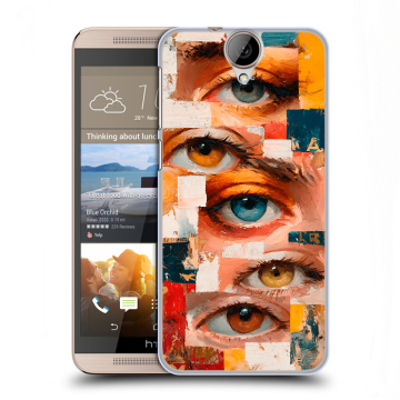 Пластиковый чехол на HTC One E9+ с принтом Модный принт