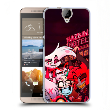 Пластиковый чехол на HTC One E9+ с принтом Hazbin Hotel Отель Хазбин