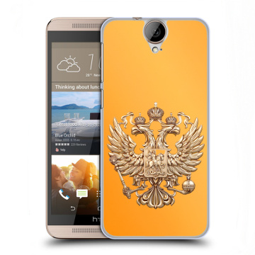 Пластиковый чехол на HTC One E9+ с принтом Герб Флаг России
