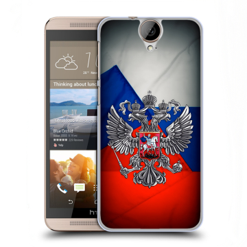 Пластиковый чехол на HTC One E9+ с принтом Флаг России
