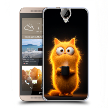Пластиковый чехол на HTC One E9+ с принтом Смешной кот