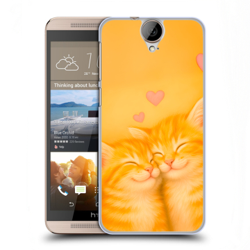 Пластиковый чехол на HTC One E9+ с принтом Милые котята