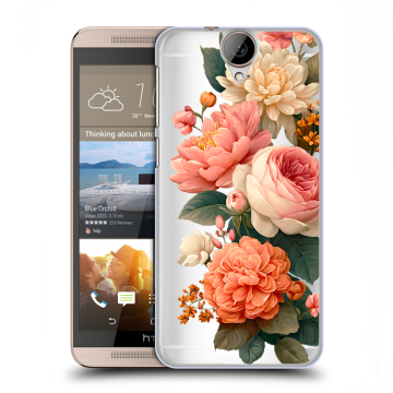 Пластиковый чехол на HTC One E9+ с принтом цветы