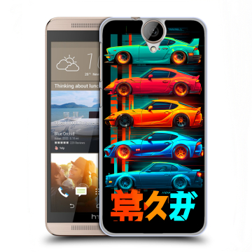 Пластиковый чехол на HTC One E9+ с принтом машины тачки