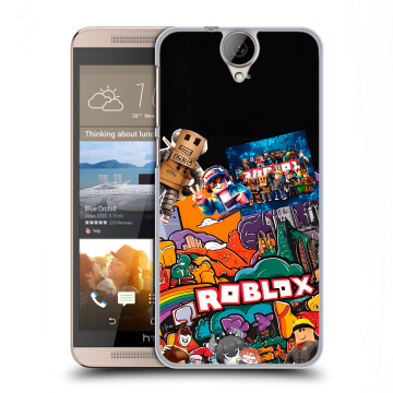 Пластиковый чехол на HTC One E9+ с принтом Roblox Роблокс