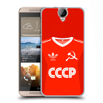 Пластиковый чехол на HTC One E9+ с принтом Флаг Герб СССР