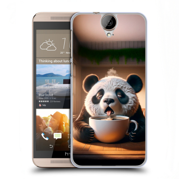 Пластиковый чехол на HTC One E9+ с принтом смешная панда