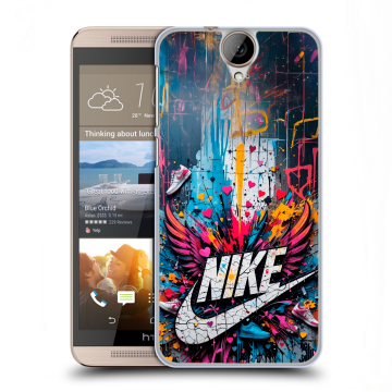 Пластиковый чехол на HTC One E9+ с принтом Nike Найк