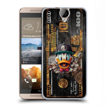 Пластиковый чехол на HTC One E9+ с принтом Дональд Дак Доллар
