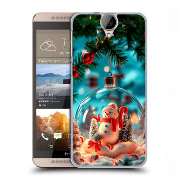 Пластиковый чехол на HTC One E9+ с принтом Новый год