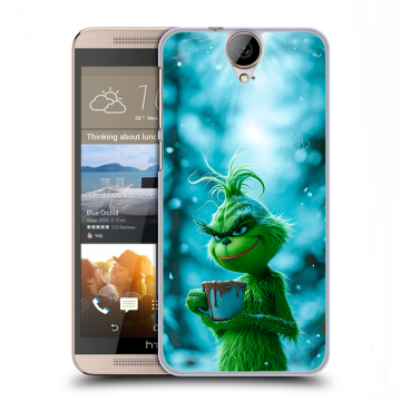 Пластиковый чехол на HTC One E9+ с принтом Новый год гринч