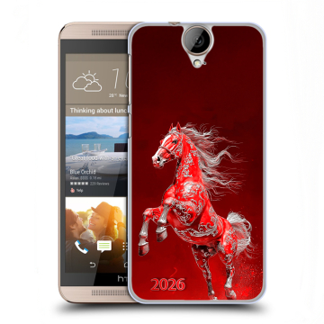Пластиковый чехол на HTC One E9+ с принтом Новый год