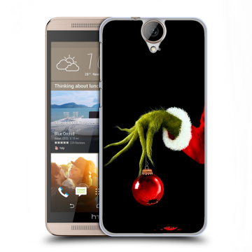 Пластиковый чехол на HTC One E9+ с принтом Новый год Гринч