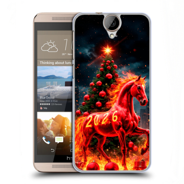 Пластиковый чехол на HTC One E9+ с принтом Новый год