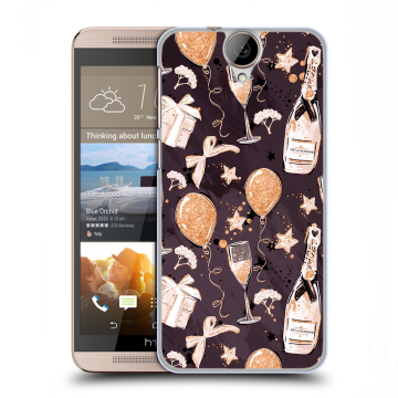 Пластиковый чехол на HTC One E9+ с принтом Новый год