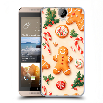 Пластиковый чехол на HTC One E9+ с принтом Новый год