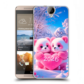 Пластиковый чехол на HTC One E9+ с принтом Новый год