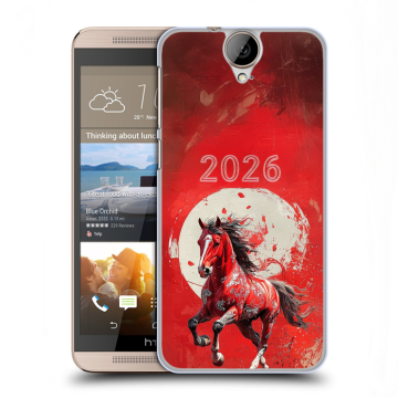 Пластиковый чехол на HTC One E9+ с принтом Новый год