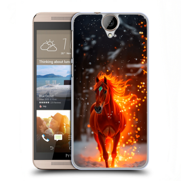 Пластиковый чехол на HTC One E9+ с принтом Новый год Пластиковый чехол на HTC One E9+ с принтом Новый год