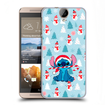Пластиковый чехол на HTC One E9+ с принтом Стич Новый год Пластиковый чехол на HTC One E9+ с принтом Стич Новый год