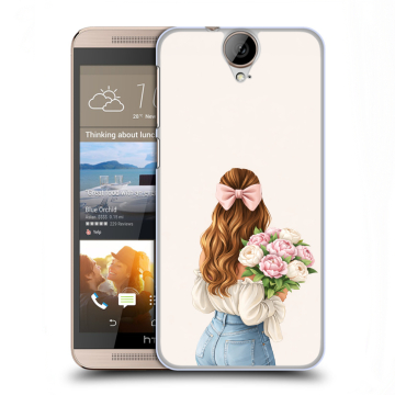 Пластиковый чехол на HTC One E9+ с принтом женский
