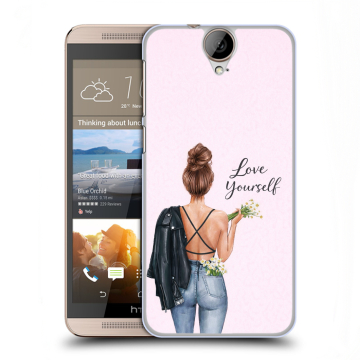 Пластиковый чехол на HTC One E9+ с принтом женский