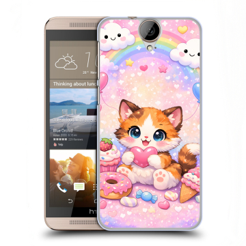 Пластиковый чехол на HTC One E9+ с принтом для девочек