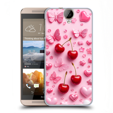 Пластиковый чехол на HTC One E9+ с принтом для девочек