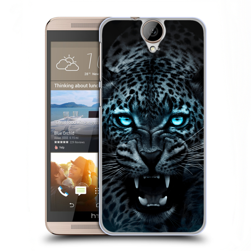 Пластиковый чехол на HTC One E9+ с принтом Темный леопард Пластиковый чехол на HTC One E9+ с принтом Темный леопард