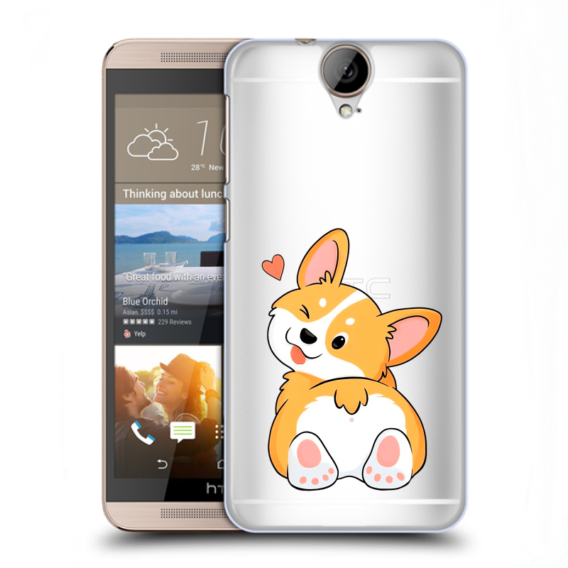Пластиковый чехол на HTC One E9+ с принтом Корги Пластиковый чехол на HTC One E9+ с принтом Корги