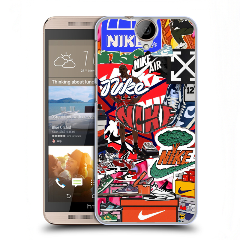 Пластиковый чехол на HTC One E9+ с принтом Найк Nike яркий Пластиковый чехол на HTC One E9+ с принтом Найк Nike яркий