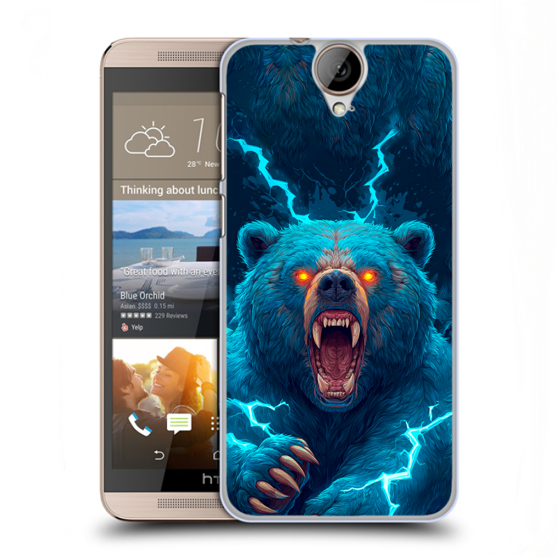 Пластиковый чехол на HTC One E9+ с принтом Медведь Пластиковый чехол на HTC One E9+ с принтом Медведь