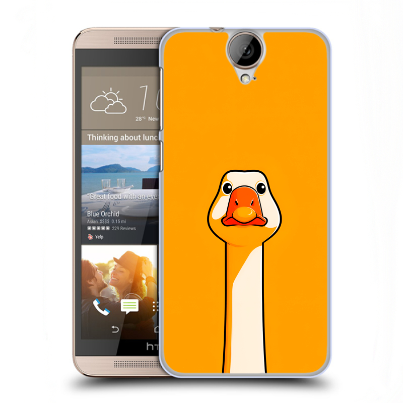 Пластиковый чехол на HTC One E9+ с принтом Смешная утка Пластиковый чехол на HTC One E9+ с принтом Смешная утка