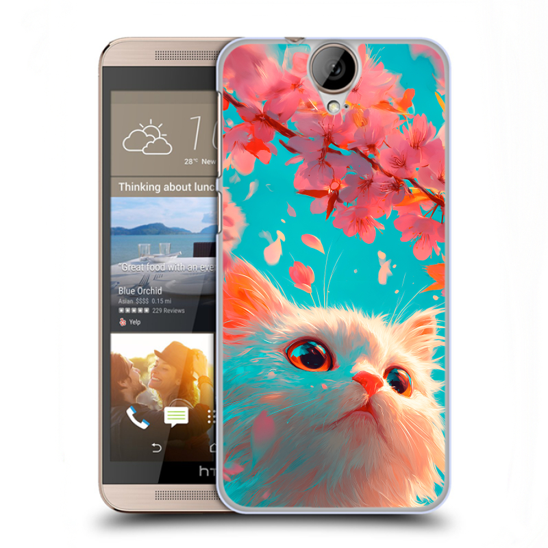 Пластиковый чехол на HTC One E9+ с принтом Красивый кот Пластиковый чехол на HTC One E9+ с принтом Красивый кот