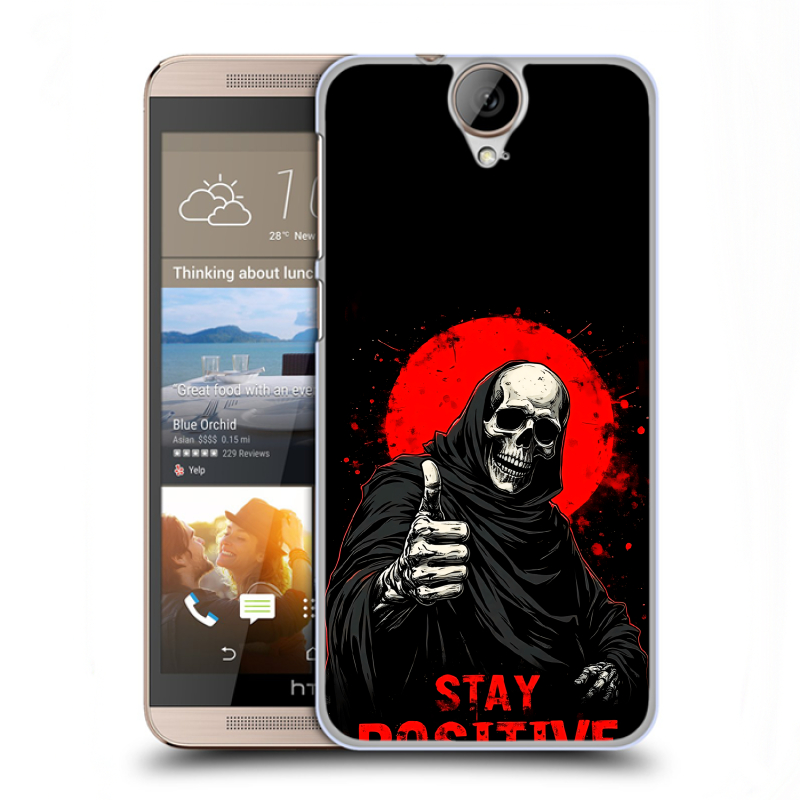 Пластиковый чехол на HTC One E9+ с принтом смешной скелет Пластиковый чехол на HTC One E9+ с принтом смешной скелет
