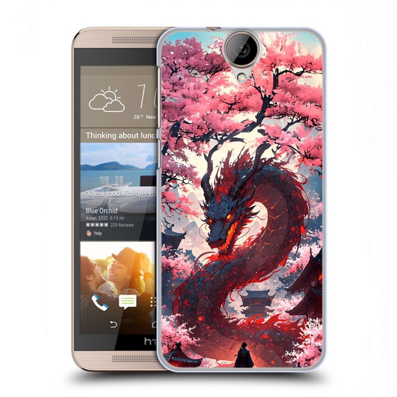 Пластиковый чехол на HTC One E9+ с принтом Дракон Японский Пластиковый чехол на HTC One E9+ с принтом Дракон Японский