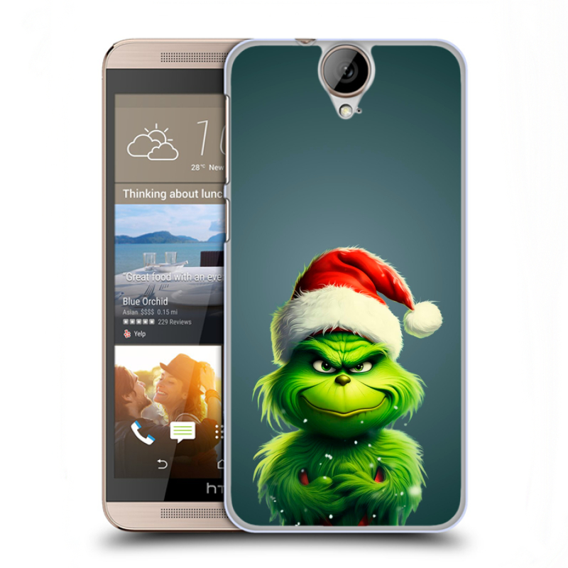 Пластиковый чехол на HTC One E9+ с принтом Новый год Пластиковый чехол на HTC One E9+ с принтом Новый год
