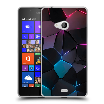 Силиконовый чехол на Microsoft Lumia 540 с принтом Геометрия неона Силиконовый чехол на Microsoft Lumia 540 с принтом Геометрия неона