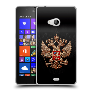 Силиконовый чехол на Microsoft Lumia 540 с принтом Герб России Силиконовый чехол на Microsoft Lumia 540 с принтом Герб России