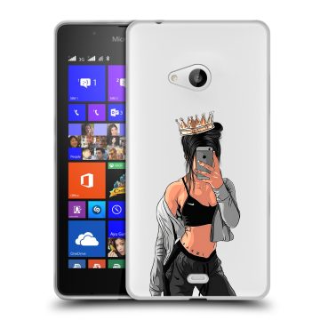 Силиконовый чехол на Microsoft Lumia 540 с принтом Женские принты Силиконовый чехол на Microsoft Lumia 540 с принтом Женские принты