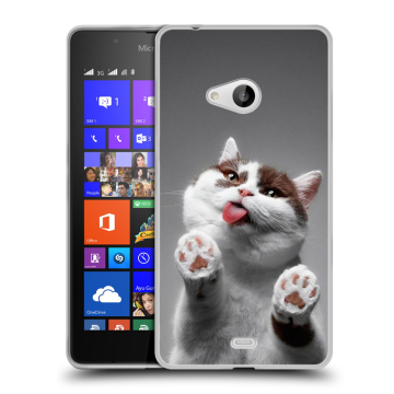 Силиконовый чехол на Microsoft Lumia 540 с принтом Коты Силиконовый чехол на Microsoft Lumia 540 с принтом Коты