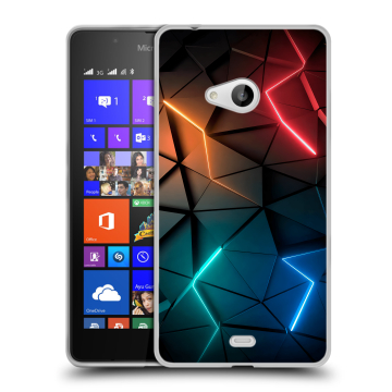 Силиконовый чехол на Microsoft Lumia 540 с принтом Абстракция неон Силиконовый чехол на Microsoft Lumia 540 с принтом Абстракция неон