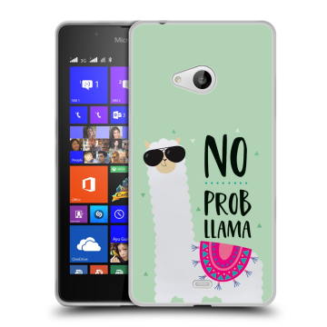 Силиконовый чехол на Microsoft Lumia 540 с принтом Лама Силиконовый чехол на Microsoft Lumia 540 с принтом Лама