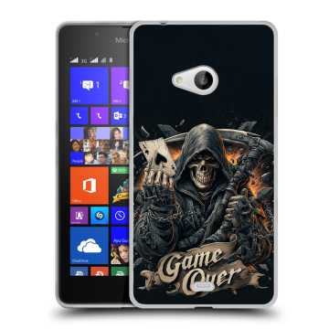 Силиконовый чехол на Microsoft Lumia 540 с принтом Скелет карты Силиконовый чехол на Microsoft Lumia 540 с принтом Скелет карты