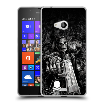 Силиконовый чехол на Microsoft Lumia 540 с принтом Скелет Силиконовый чехол на Microsoft Lumia 540 с принтом Скелет