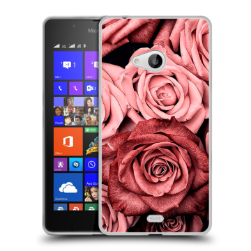 Силиконовый чехол на Microsoft Lumia 540 с принтом Цветы розы Силиконовый чехол на Microsoft Lumia 540 с принтом Цветы розы