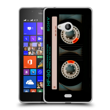 Силиконовый чехол на Microsoft Lumia 540 с принтом Кассета